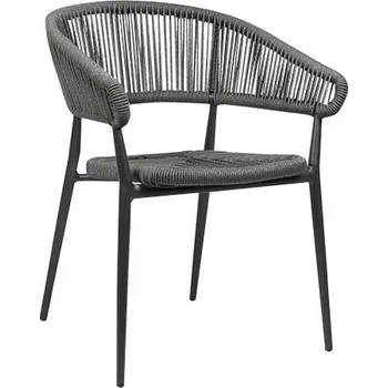 Zahradní jídelní židle JACCO černá/šedá