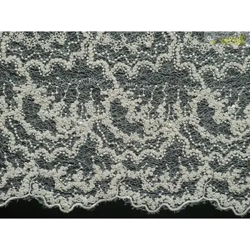 Krajka krémová krajka 2761 s flitry