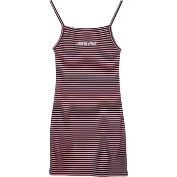 Dámské šaty SANTA CRUZ šaty - Strip Logo Emb Dress Black Stripe (BLACK STRIPE)