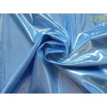 společenská látka světle modrá stříbrný lesk