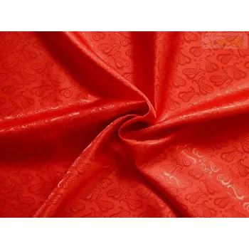 žakárová podšívka cachemire 810 červená