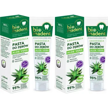 zubní pasta Bio Madent Aloe Vera Zubní Pasta pro Citlivé Zuby s CBD Bez Fluoru 2x100 ml