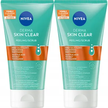Pleťový peeling NIVEA DERMA SKIN Peeling na nedokonalosti 150*2