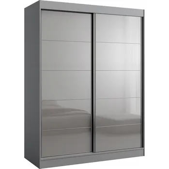 Šatní skříň Skříň posuvná Como 2D 150 Šedá (lacobel)