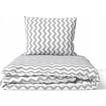 Povlečení HOTELOVÉ POVLEČENÍ 140x200 BAVLNA 100% Zygzak šedá