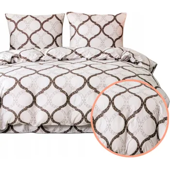 Povlečení Povlečení 160x200 BAVLNĚNÝ SATÉN 2 povlaky GEOMETRICKÉ