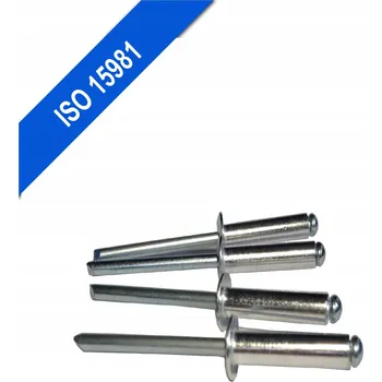 Nýt Nýt s plochou hlavou 4,8 x 8 mm - Hliník/Hliník ISO 15981 - 10 ks