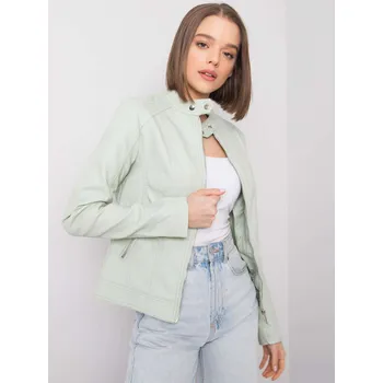 Dámská casual bunda Světle zelená dámská koženková bunda NM-DE-KR-G81.96P-green Velikost: M
