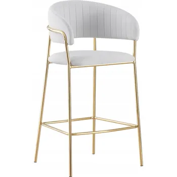 Barová židle Barová Židle Luxury4Home odstíny šedé 107 cm tkanina