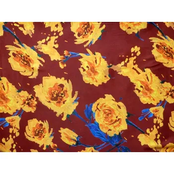 vínové hedvábí 2877 s růžemi