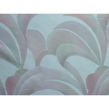 světle růžové hedvábí 2873 vzor s listy