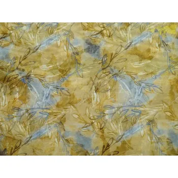 žlutá bavlněná šatovka 3122 digitální tisk