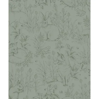 Tapeta Borastapeter Vliesová tapeta na zeď, zelená, zvířátka, 7477, Newbie Wallpaper, Borastapeter, velikost 10,05 x 0,53 m