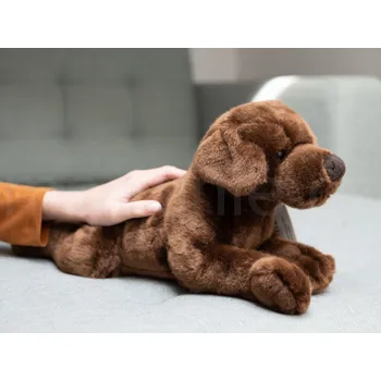 plyšák Martonie Labrador ležící hnědý 40 cm