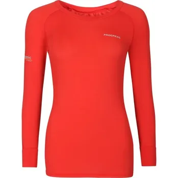 Oblečení a móda triko dlouhé dámské Progress DC NDRZ jahodové