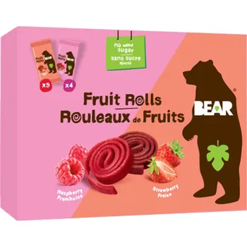 Bonbon BEAR Ovocné plátky jahoda a malina 9x20g 180g