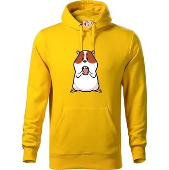 Pánská mikina Hladový křeček - Mikina pánská Cape s kapucí - 5XL ( Žlutá )