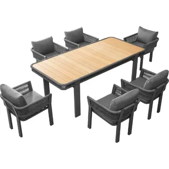 Zahradní sestava Zahradní 6 místná jídelní souprava BORROMEO ANTRACIT