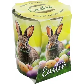 Svíčka Parafínová vonná svíčka Verona Velikonoční zajíček Barevná Admit 1 ks