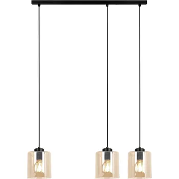 Kaja Soro závěsné svítidlo 3x15 W černá-jantarová K-5570