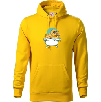 Pánská mikina Kačer ve vaně - Mikina pánská Cape s kapucí - S ( Žlutá )