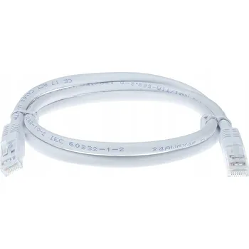 Síťový kabel ACT Bílý 0,5metrový patch kabel U/UTP CAT6 s konektory RJ45