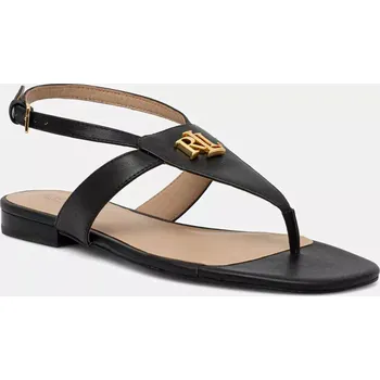 Dámské sandále Kožené sandály Lauren Ralph Lauren Everley dámské, černá barva, 802959145001 802959145001.001 99X, EUR 36