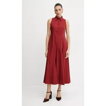 Dámské šaty Bavlněné šaty MAX&Co. vínová barva, maxi, 2516221014200 83A, vel. 36