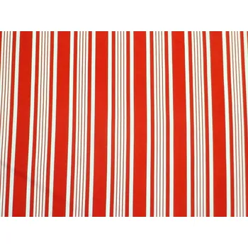 polyesterový úplet 2500 červeno bílé proužky