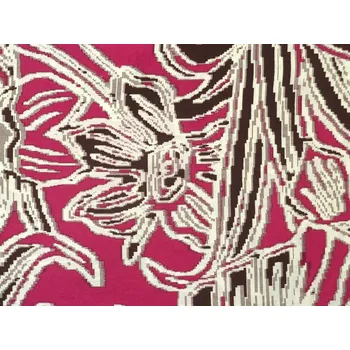 růžová viskóza 3246 květinový vzor