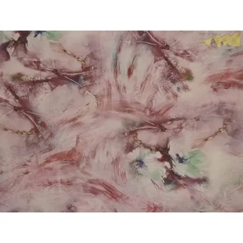 bronzová hedvábná šatovka 3183 vínový vzor