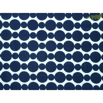 bílé hedvábí 3119 tmavě modré kroužky