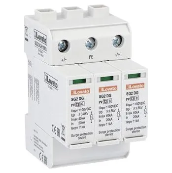 Přepěťová ochrana LOVATO Svodič SG2DGK10M3 TYP2 1100VDC pro fotovoltaiku SG2DGK10M3
