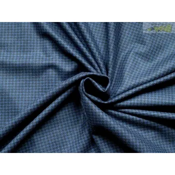 vlněná kostýmovka v barvě indigo 2192 s kohoutí stopou