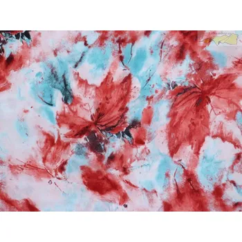 hedvábná šatovka 2529 červené listy