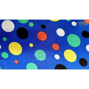 modrý satén barevné bubliny