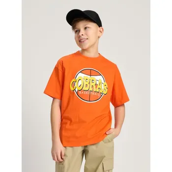 Chlapecké oblečení Sinsay - Tričko s krátkým rukávem - oranžová - 145AP-22X - 145AP-22X-140