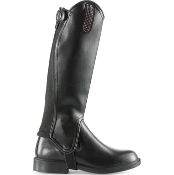 Jezdectví Horze Dětské kožené minichapsy Barva: Černá, Velikost: 8-10