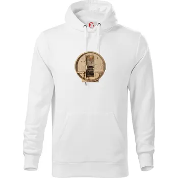 Pánská mikina Sudová sauna - Mikina pánská Cape s kapucí - 2XL ( Bílá )