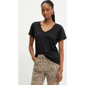 Pánské tričko Plátěné tričko Answear.LAB E24.73.FLK černá 99X, vel. S