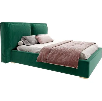 Postel Čalouněná postel BRISTOL 160x200 Zelená Trinity s úložným prostorem kovový rošt