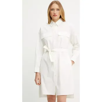 Dámské šaty Bavlněné šaty Weekend Max Mara béžová barva, mini, 2515221082600 01X, vel. 36