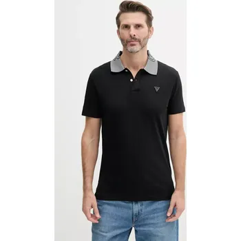 Polo tričko Guess NOLAN černá barva, M5GP66 J1314 M5GP66.J1314 99X, vel. M