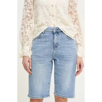 Dámské kraťasy Džínové šortky Answear.LAB dámské, modrá barva, hladké, high waist CY110.PWK 55X, vel. XS