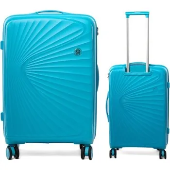 JAKS Cestovní kufr PP6 Premium Barevné varianty: světle modrá XXL + kosmetická taška zdarma