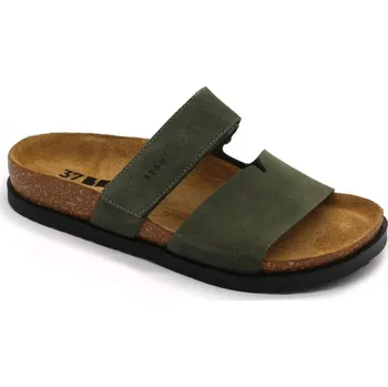 Dámská zdravotní obuv LEON 7020 Dámské korkové pantofle - Zelená Velikost: 39