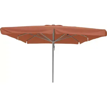 Slunečník Zahradní slunečník KARIN terakotová/platinová 400x400cm