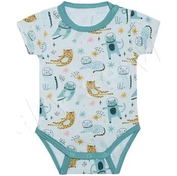 Kojenecký body rostoucí bodyčko tyrkys kočky velikost 80