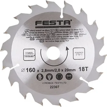 Pilový kotouč Kotouč pilový FESTA SK 160/2.8/20mm 18T