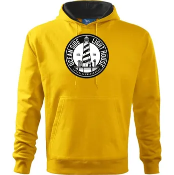 Pánská mikina Ocean Side Light House - Mikina pánská Cape s kapucí - 3XL ( Žlutá )
